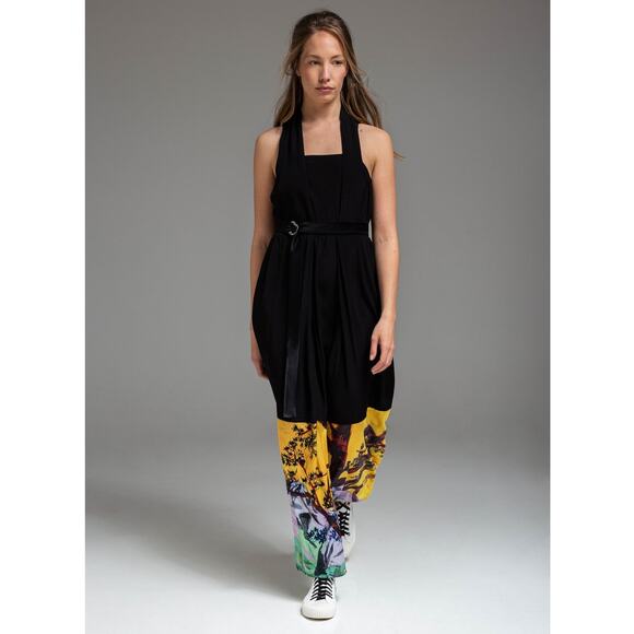 Artista Budapest Handmade Designer Sleeveless Graphic Maxi Dress Size Large - Picture 1 of 13